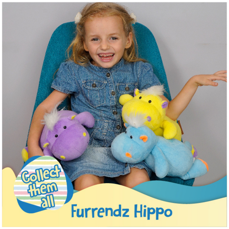 Winmagic- Furrendz Happy Hippo 10 Inch Plush Toy For Kids 1 Years and Above