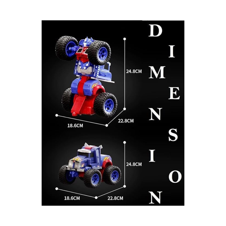 Kids Transform Remote Control Car 2-in-1 Convertible Robot Truck One Click Deformation RC Car with Rechargeable Battery
