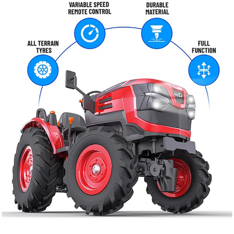 MIRANA TOYS Mirana Toys Mahindra OJA RC Tractor Toy for Kids - Red