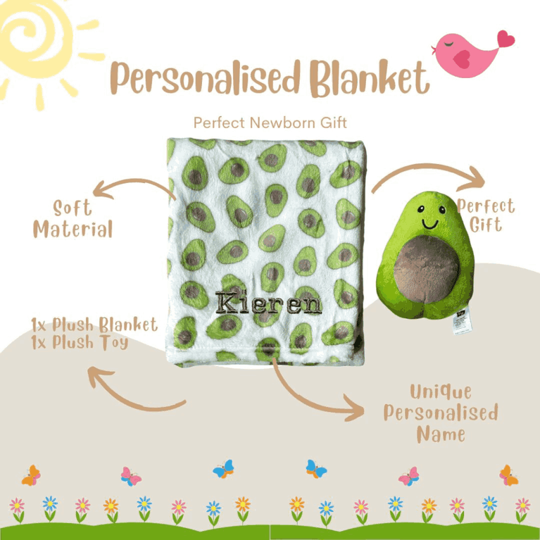 LH-HUDSON BABY BLANKET AVACADO