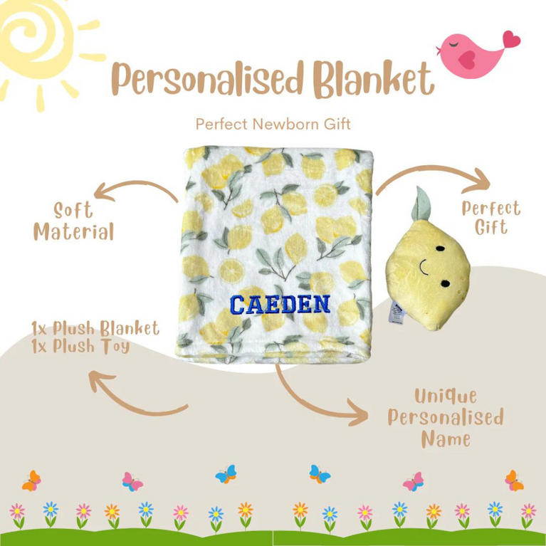 LH-HUDSONBABY BLANKET LEMON