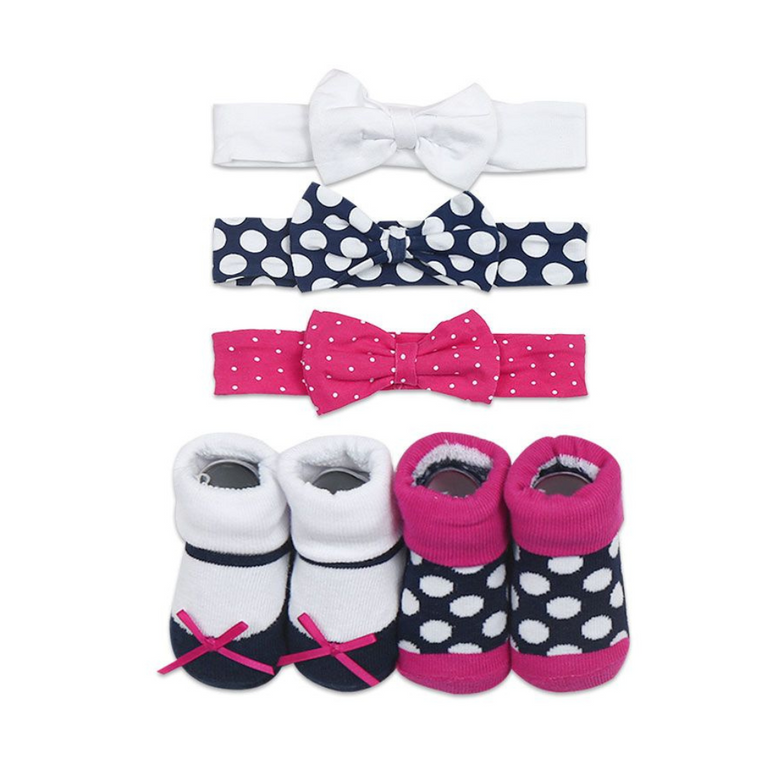 LH-HUDSON BABY HAIRBAND WITH SOCKS DOTT