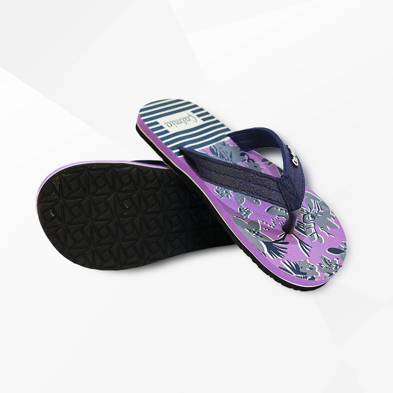 Kids Fun Floral Print Flip Flops