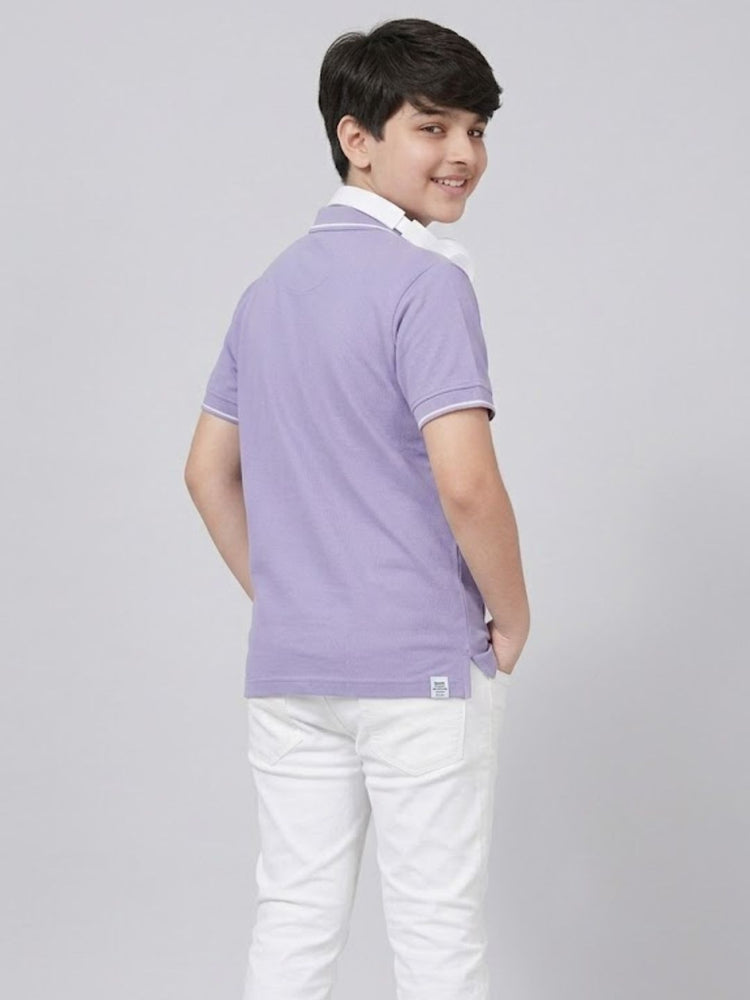 Ninos Kids Polo T-Shirt Half Sleeve Solid Color Cotton Casual Wear for Boys