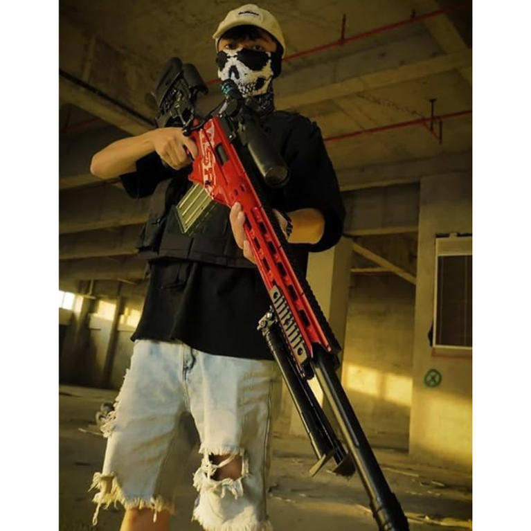 Kids Foam Dart Blaster MSR Sniper Gun Toy with Scope Stand Soft Bullet Shooting Toy for Boys