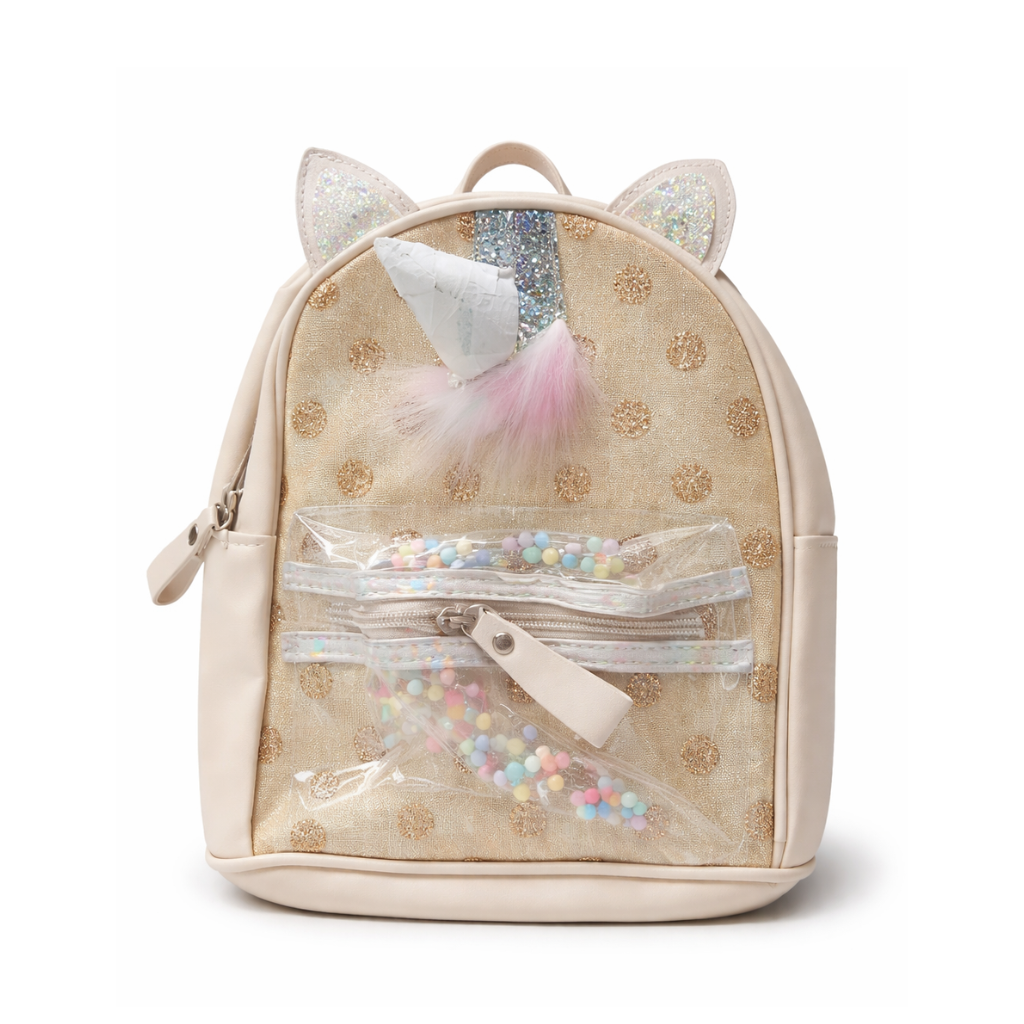 Ninos Worlds Fashion Backpack with Unicorn Horn and Cute Ears for Everyday Use (For Kids)