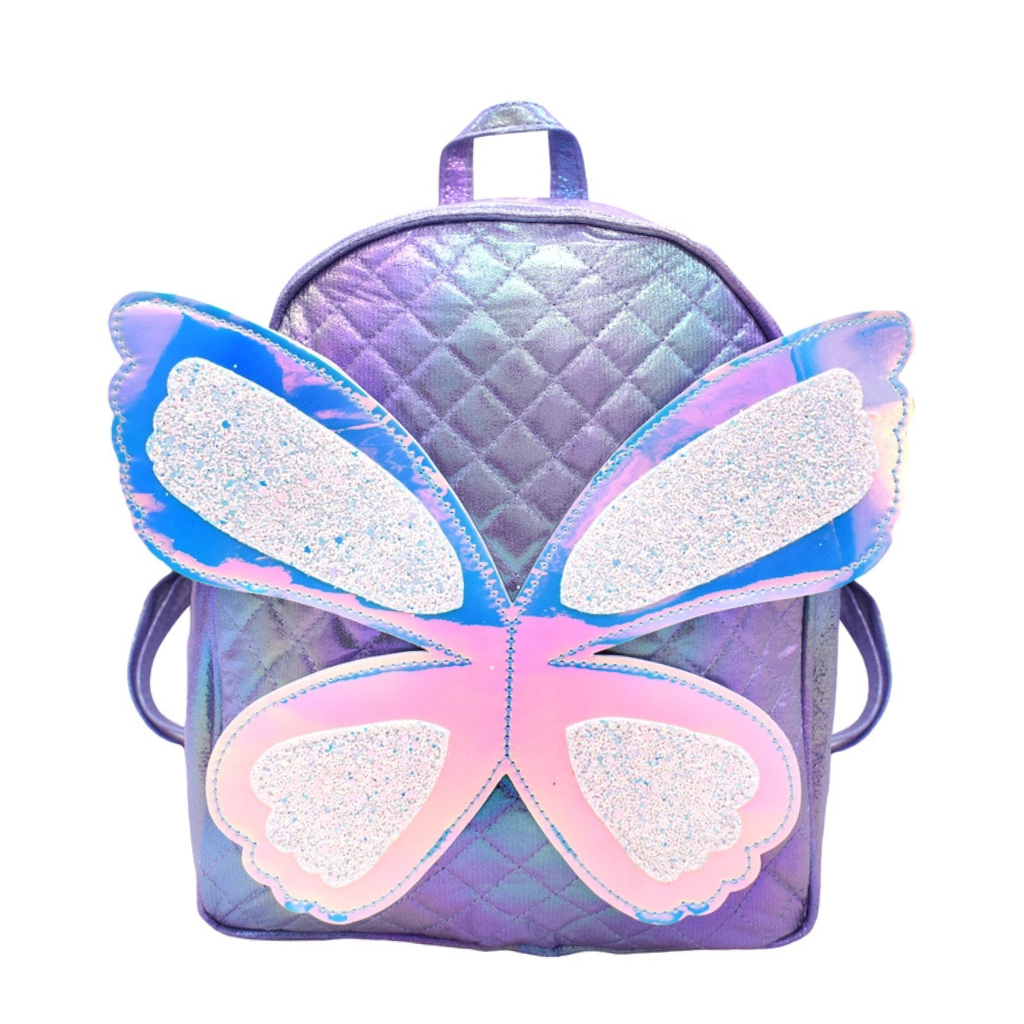 Fancy Butterfly Design Bag - Glitter Bag for Girls, Small Casual Backpack for Picnic Outdoor Travel Bags for Girls
