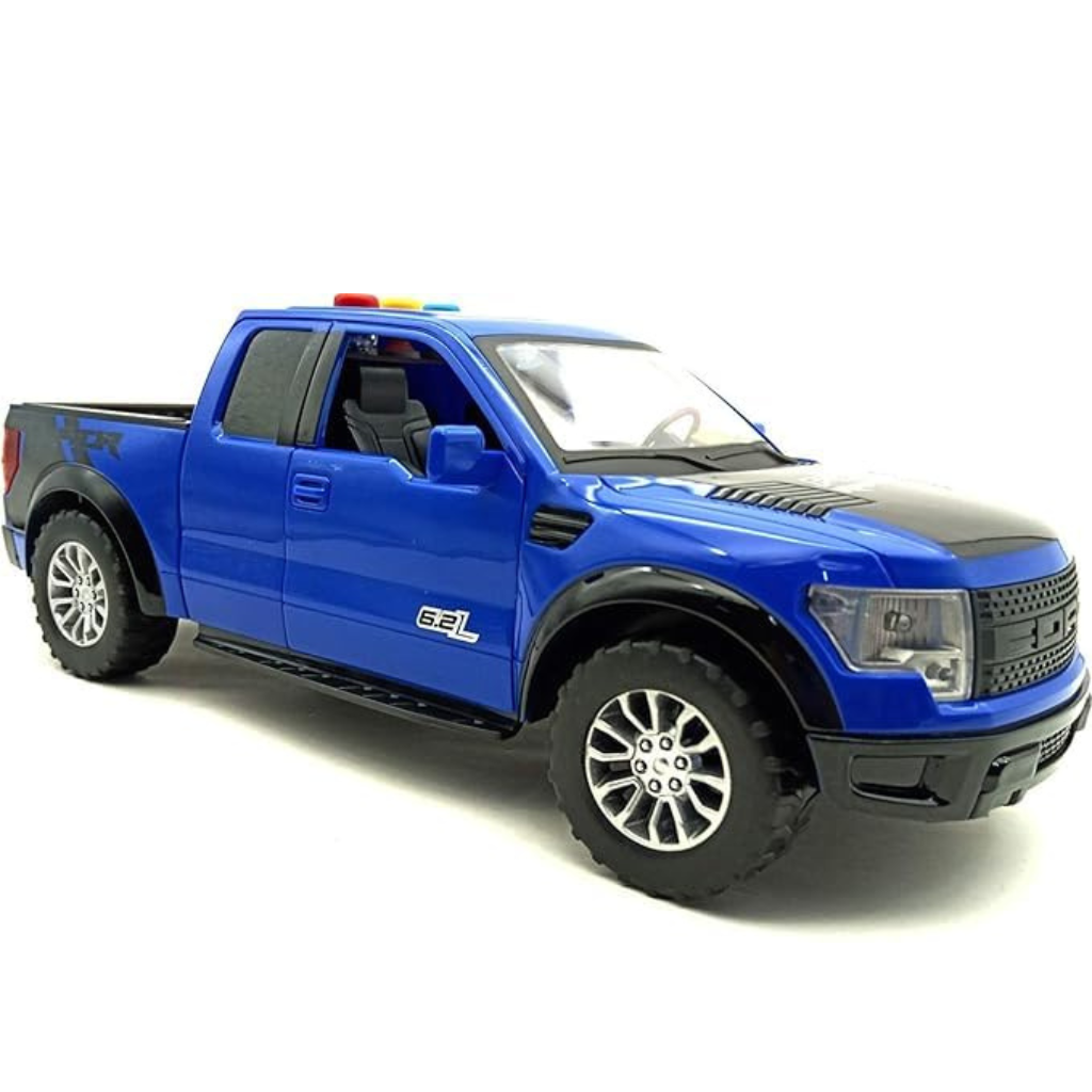 Nino's Worlds Raptor F-150 Service Truck Toy with Lights & Sound, Battery/Friction Powered, Multicolor (Blue & Red), 3+ Years