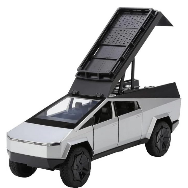 Nino's Tesla Cybertruck 1:24 Diecast Car with Lights & Sound