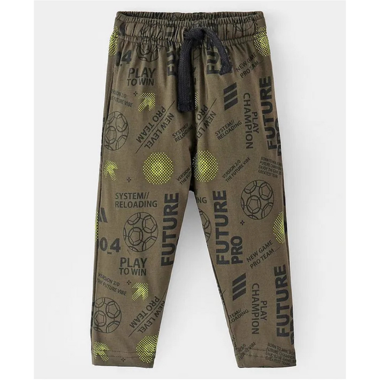 Doreme - Single Jersey Full Length Track Pant with Camping Theme
