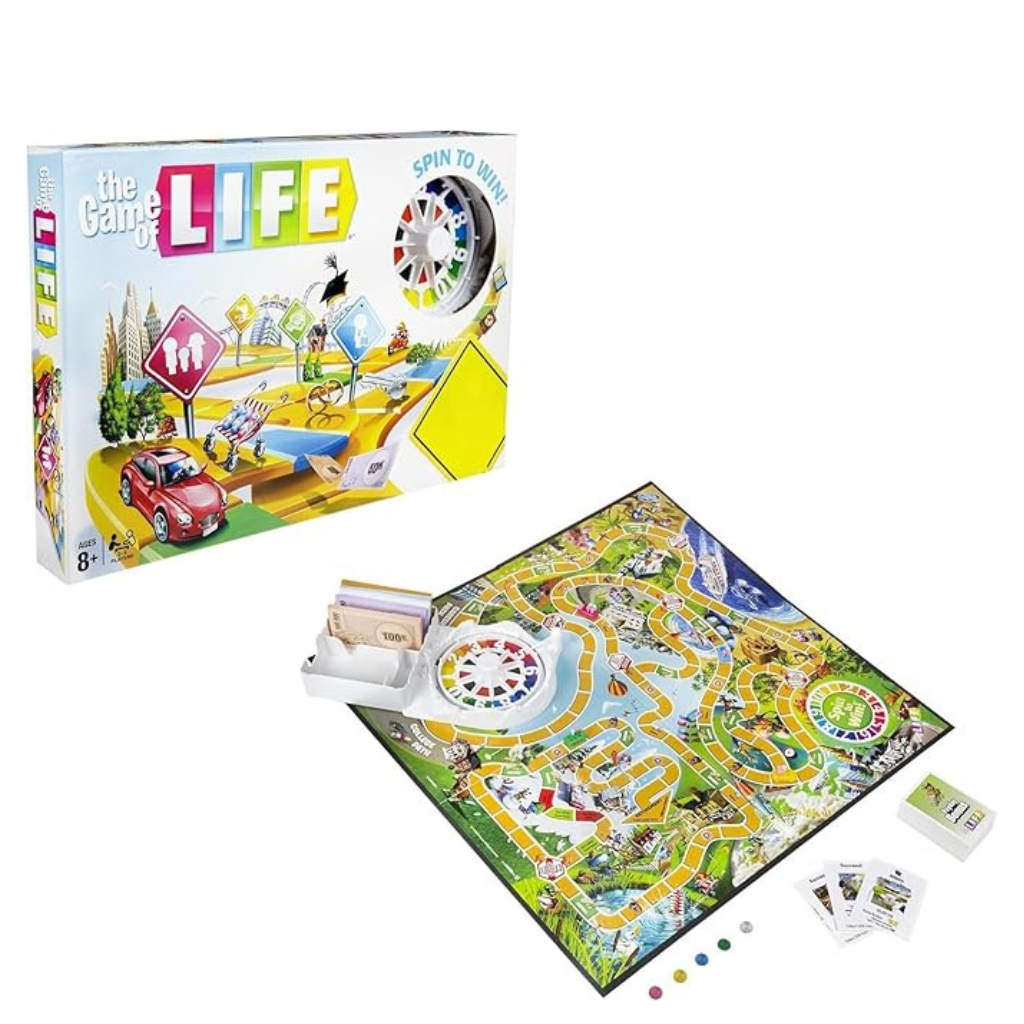 The Game of Life – Family Board Game for Kids & Adults (2-4 Players, Ages 8+)