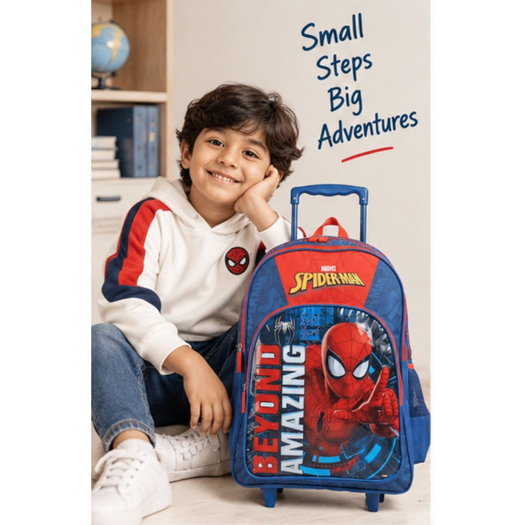 Spider-Man Kids Rolling Backpack | Trolley School Bag