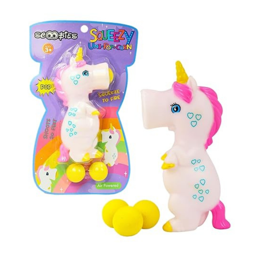 Scoobies Squishy Uni Pop Corn -Unicorn Popper Toy for Kids
