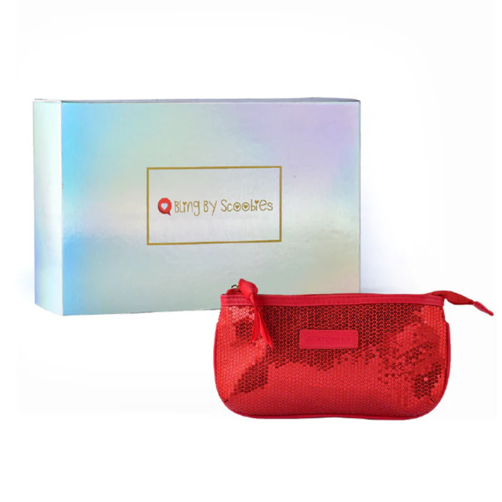 Scoobies- Red Lady Makeup Pouch - Carry Makeup in Style