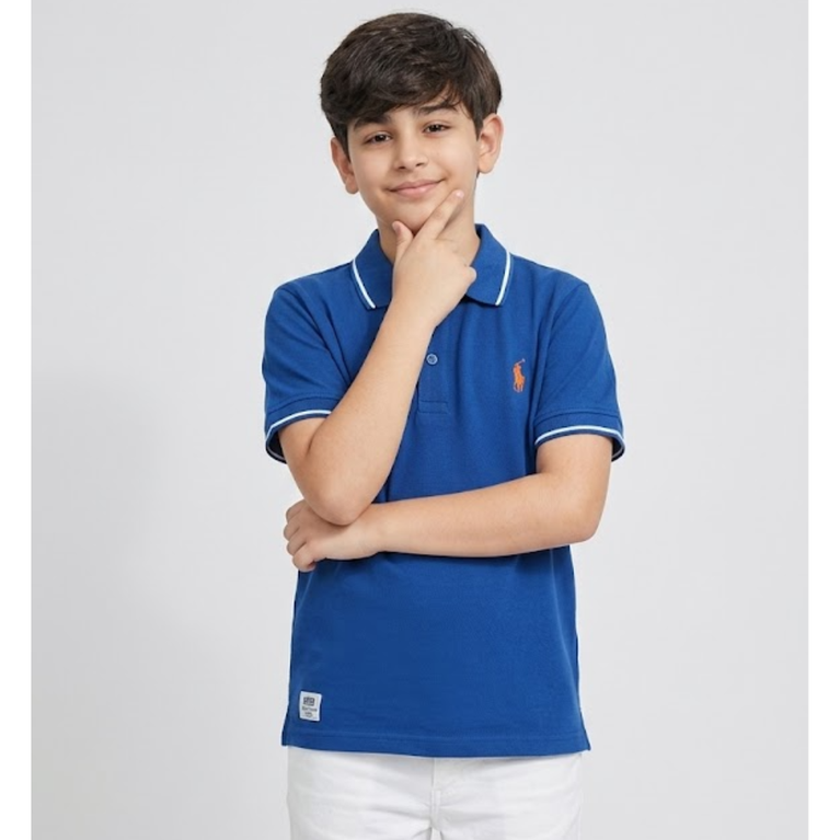 Ninos Kids Polo T-Shirt Half Sleeve Solid Color Cotton Casual Wear for Boys
