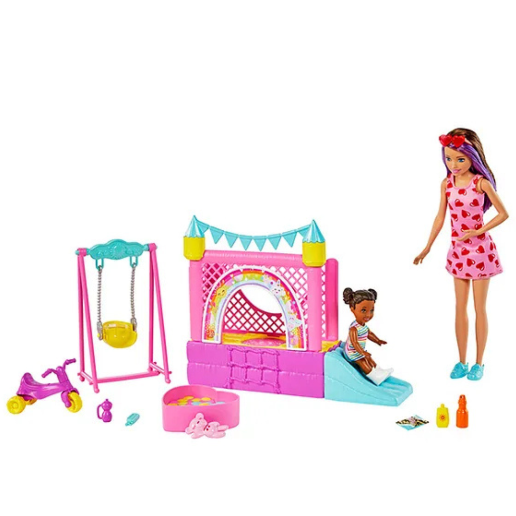 Barbie Skipper Babysitter Fashion Doll with Accessories Pink