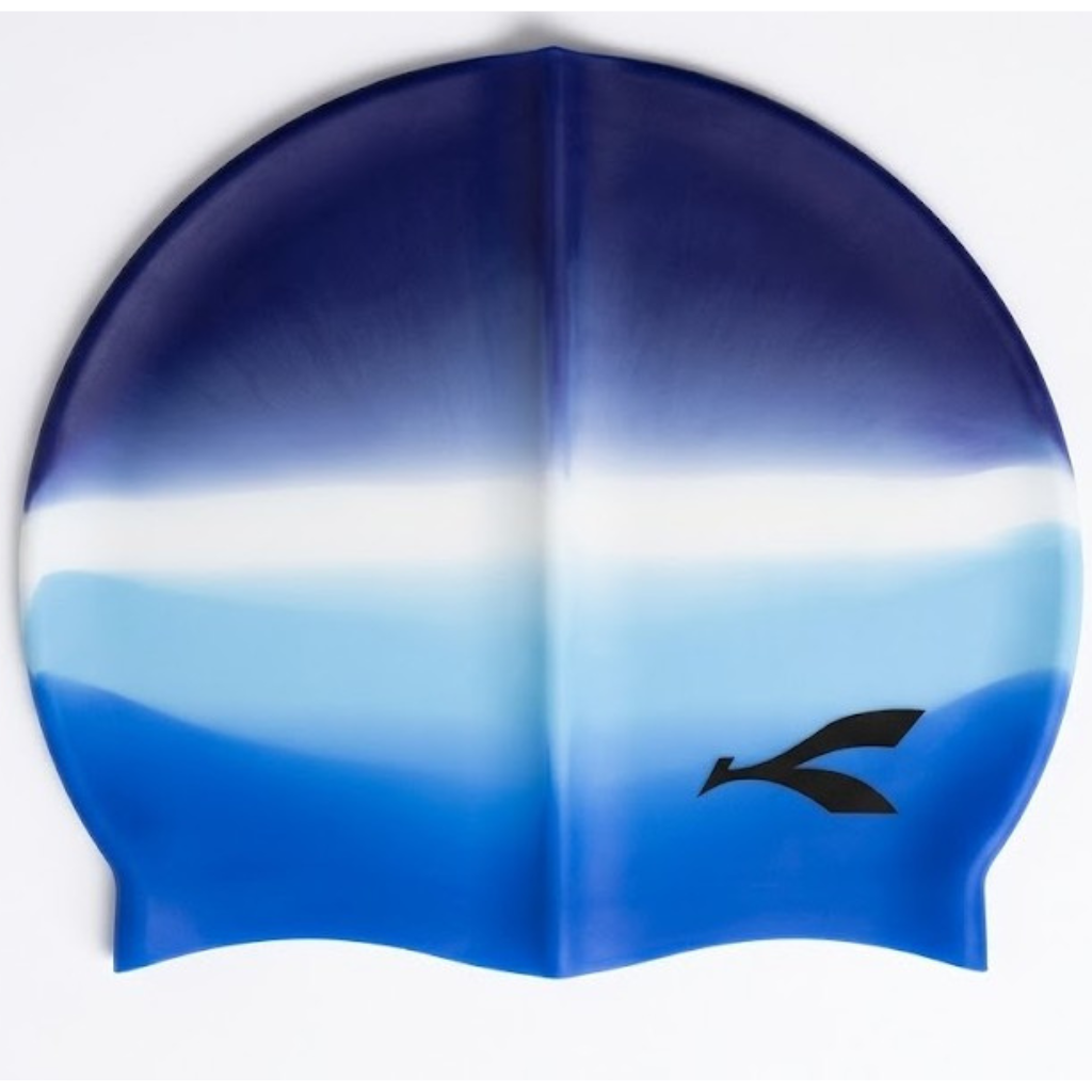 Kids Dual Tone Silicone Swimming Cap for Kids & Adults Stretchable Waterproof Swim Cap