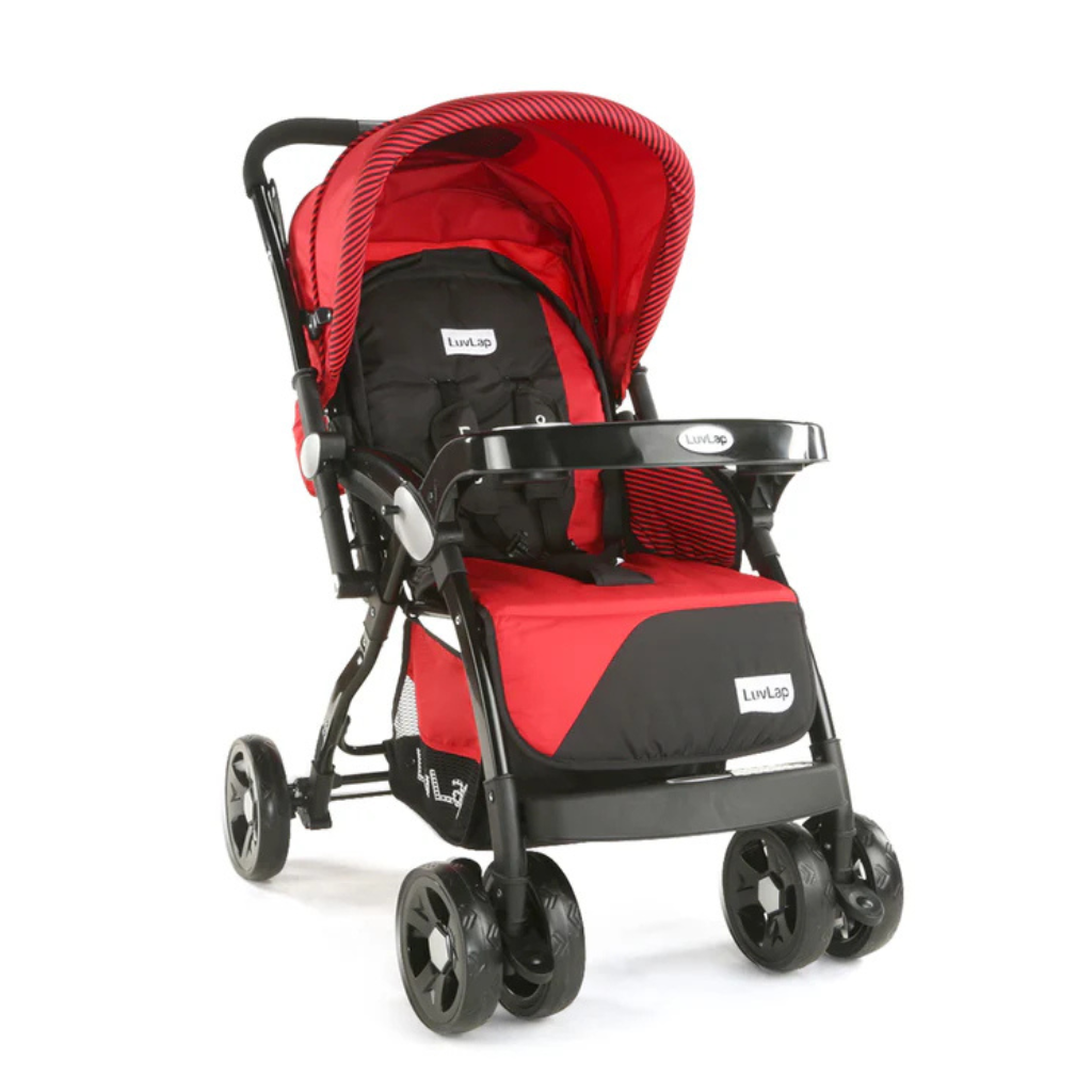 LuvLap-Galaxy Baby Stroller with 5-Point Safety Harness, Cushioned Seat, Multi-Level Recline, Easy Fold, Lightweight for 0-3 Years