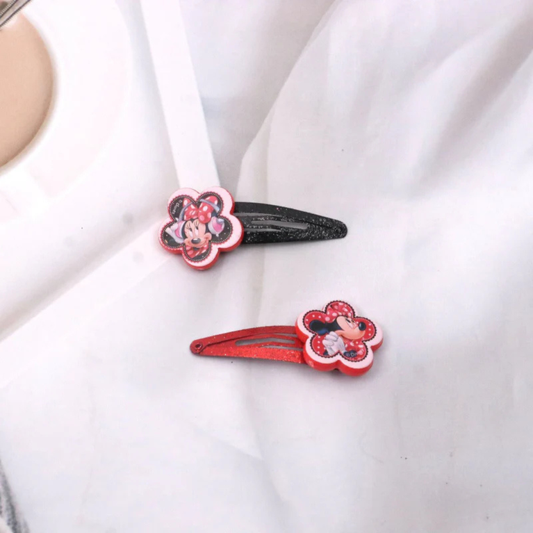 Minnie Mouse Hair Clips & Hair Bands Set for Girls – Pack of 4