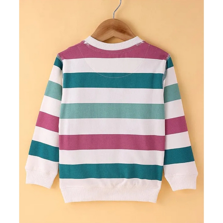 Boys Full Sleeves Fr. Terry Stripe Sweatshirt