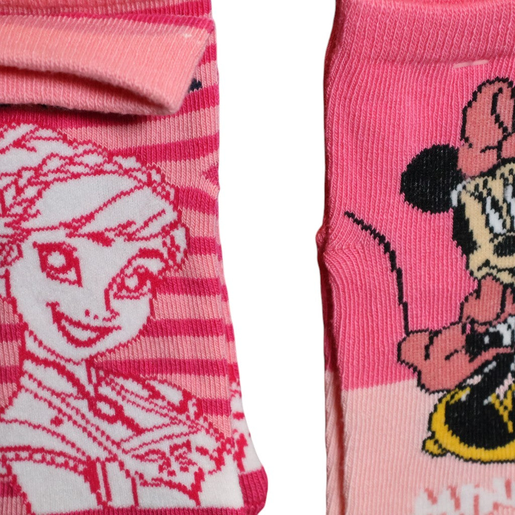 Disney Frozen & Minnie Mouse Girls Cotton Ankle Socks Pack | Soft, Breathable Kids Socks (3–4 Years)