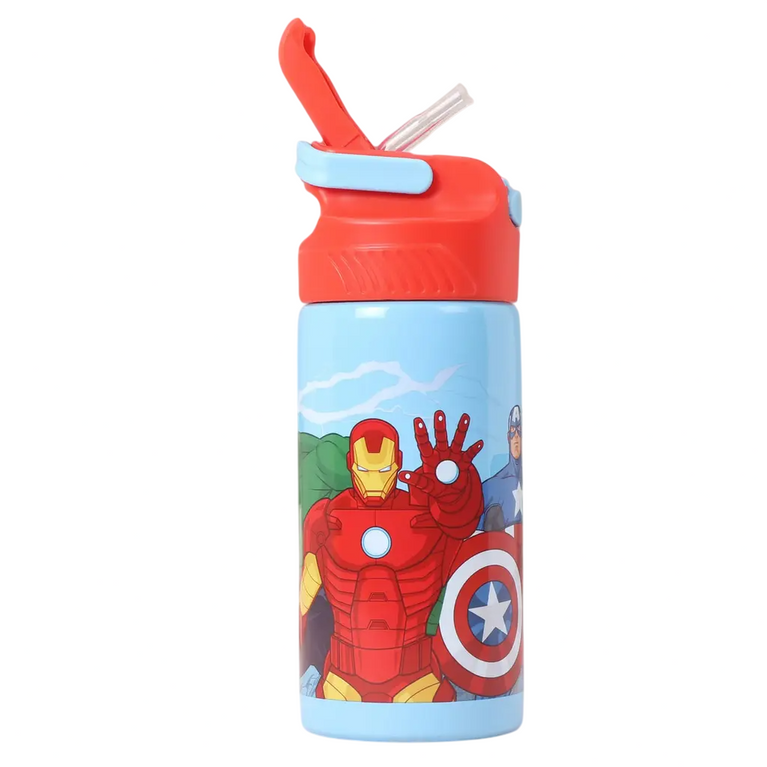Avengers Iron Man Kids Water Bottle – 400ml | Leak-Proof | BPA-Free | Lightweight School Bottle