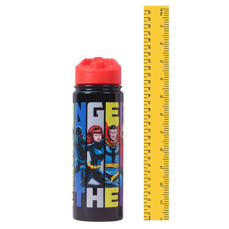 Avengers Insulated Sipper Water Bottle Black & Red - 600 ml