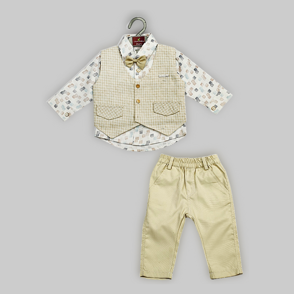 CB-F/S INFANT WAIST COAT  SET 2254