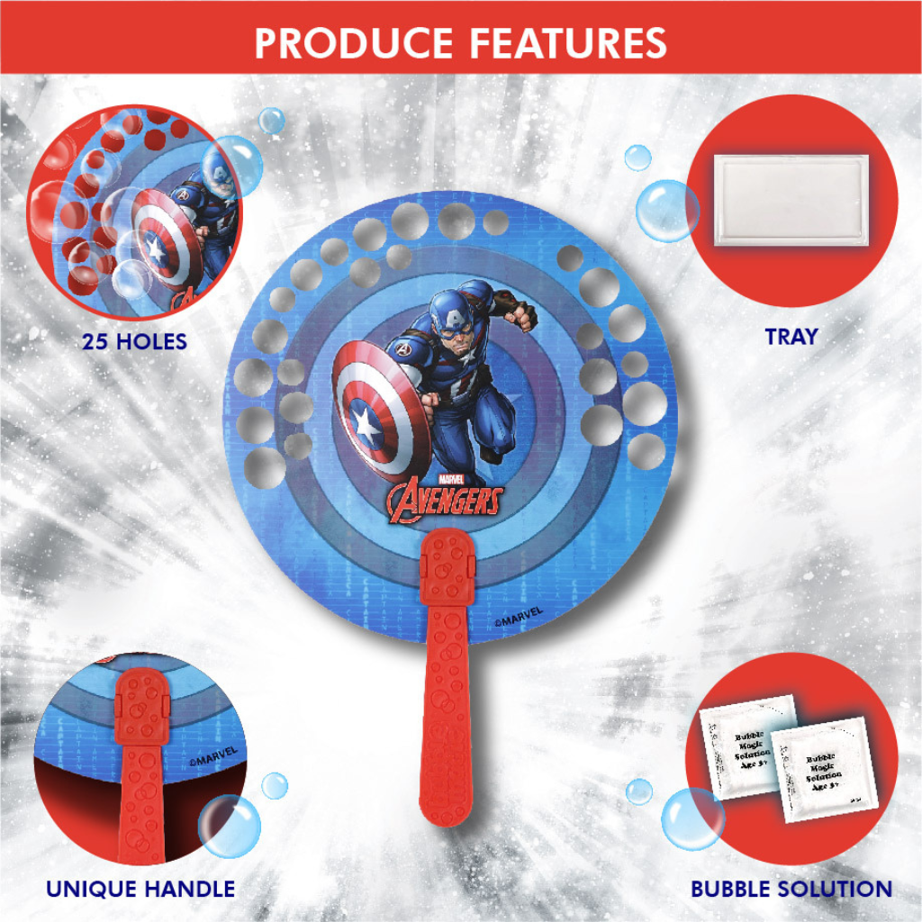 Bubble Magic- FanBubs Captain America Theme For Kids 3 Years and Above