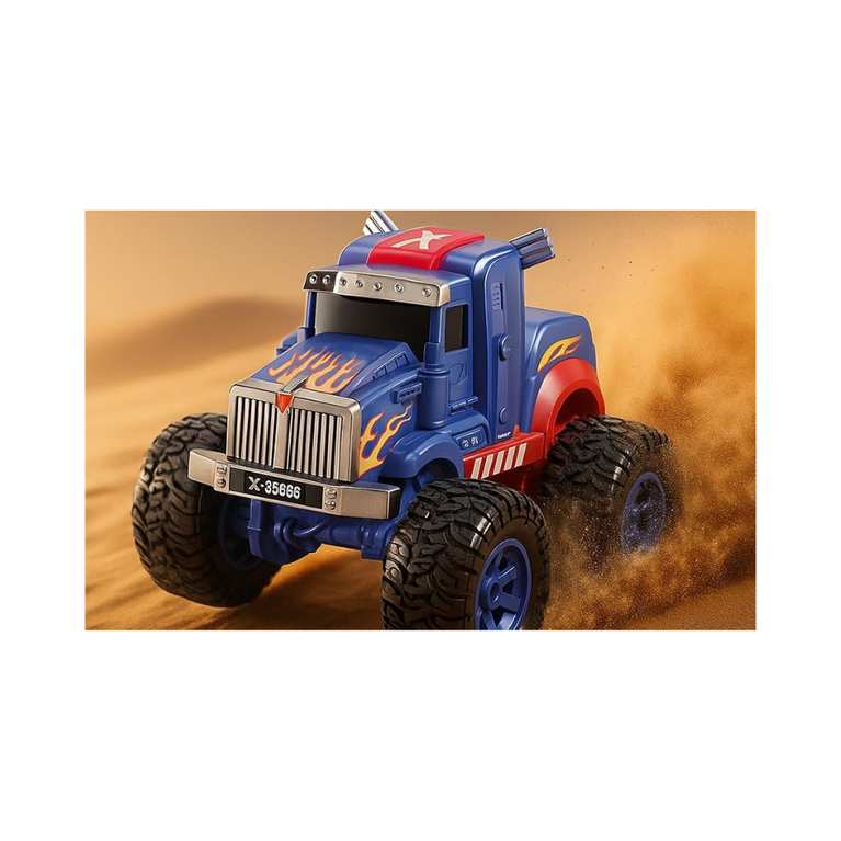 Kids Transform Remote Control Car 2-in-1 Convertible Robot Truck One Click Deformation RC Car with Rechargeable Battery