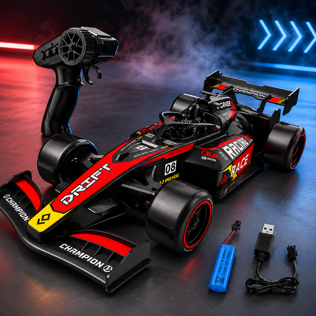 Race Champion 2.4GHz Remote Control Drift Formula Racing Car for Kids | High-Speed RC Car with Drift Tires | Ages 6+