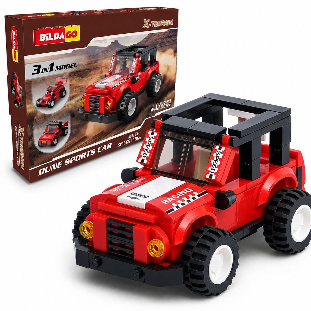 Bildago 3 in 1 Terrain Dune Sports Car 138 Pieces - SP13422