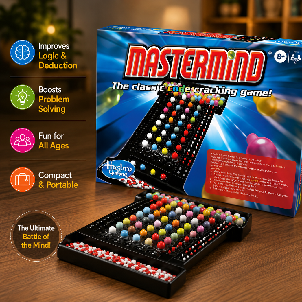 Mastermind Classic Code Cracking Board Game | Strategy & Logic Game for Kids and Families (2 Players, Ages 8+)
