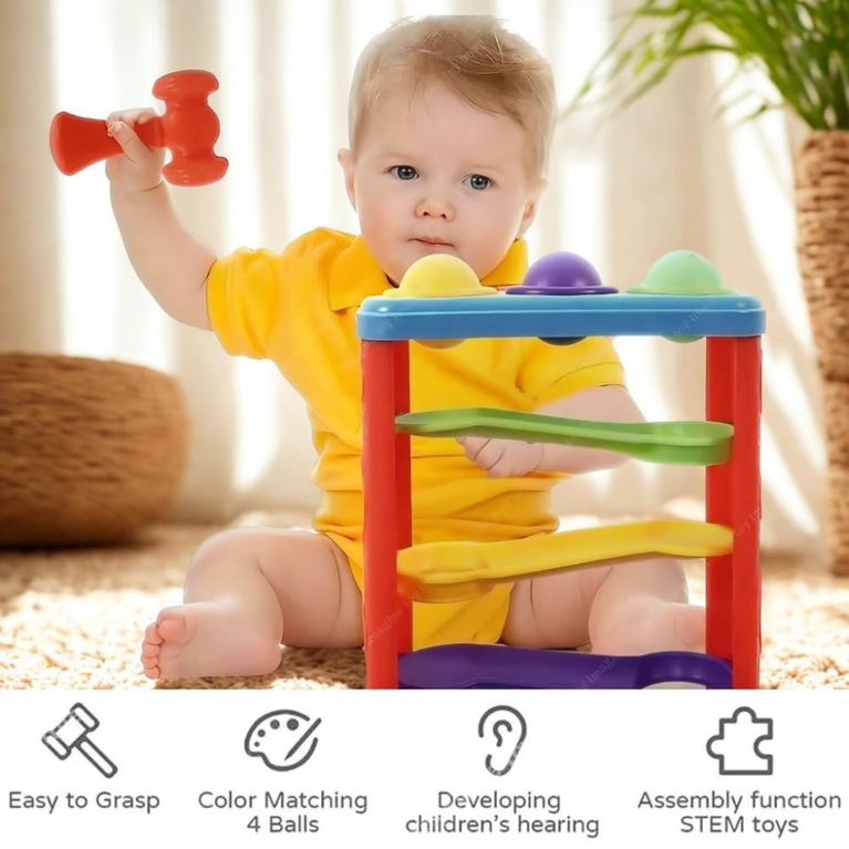Hammer Ball Toy Baby Toys for Kids Knock Pounding Ball Hammering Knock Ball Toys for Kids Stacking Toys