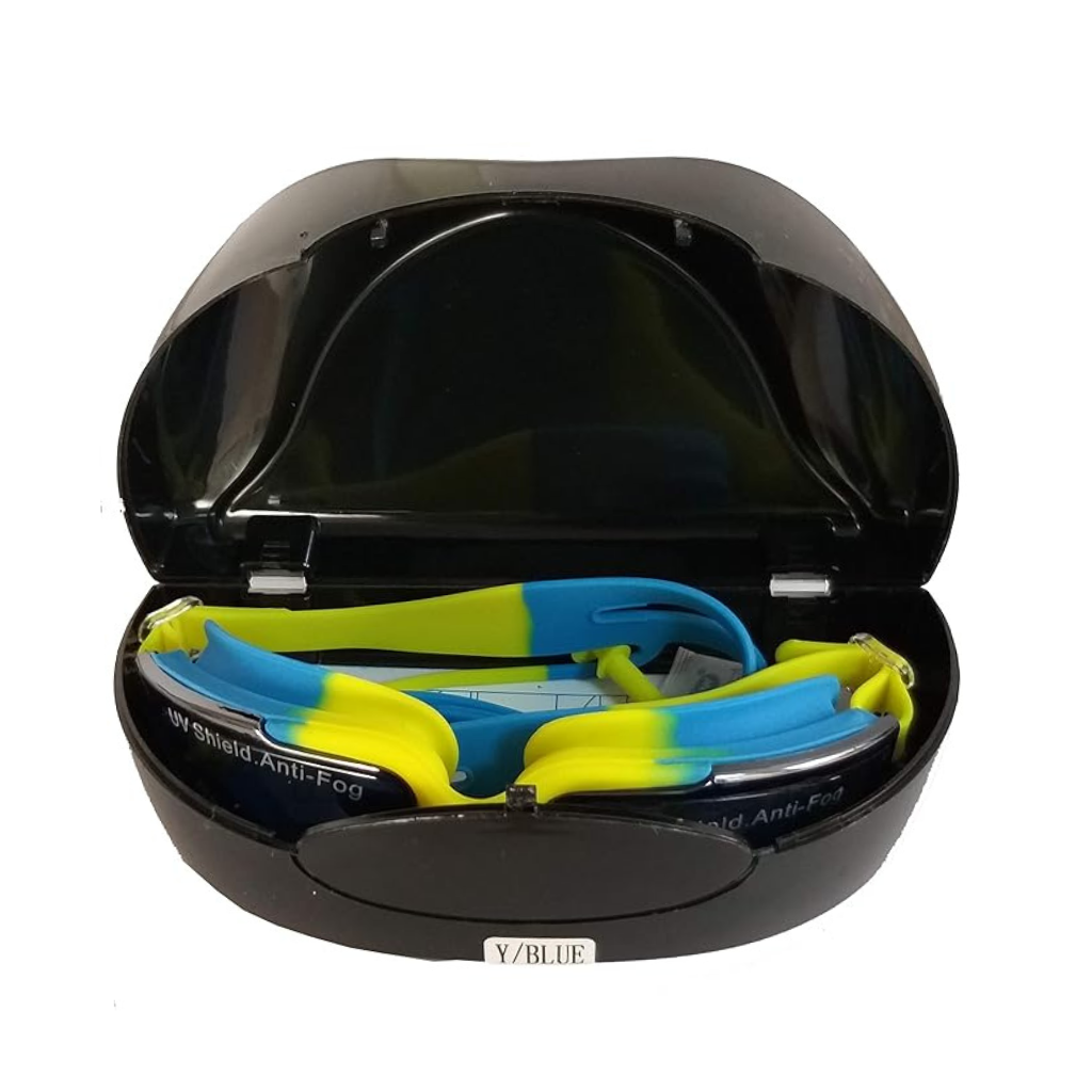 Konex-UV Protection Anti Fog Unisex Adjustable Swimming Glasses With Attach Earplug