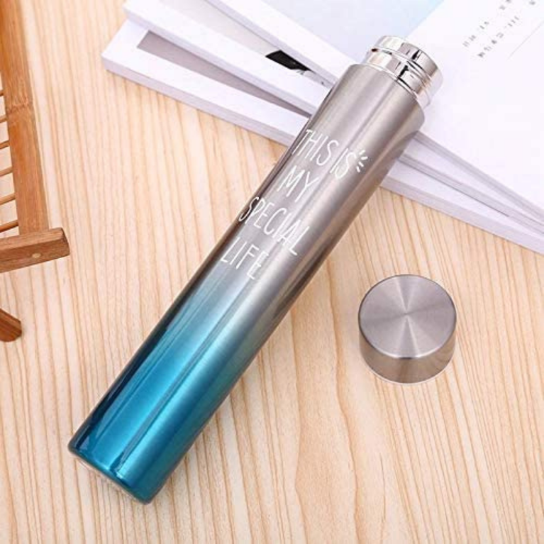 Mini Vacuum Insulated Thermosteel Bottle for Women, Stainless Steel, BPA Free, Rainbow, 310 ml /10oz Water Bottle