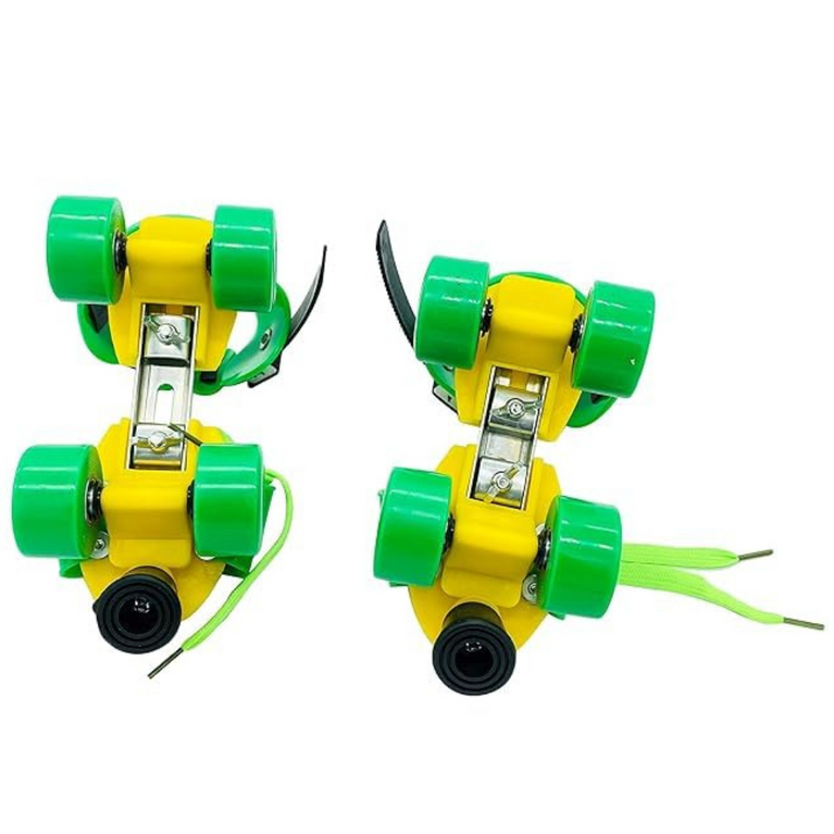 Ninos Adjustable Kids Roller Skates with Front Brake (Green, Orange, Pink Age 4-12)