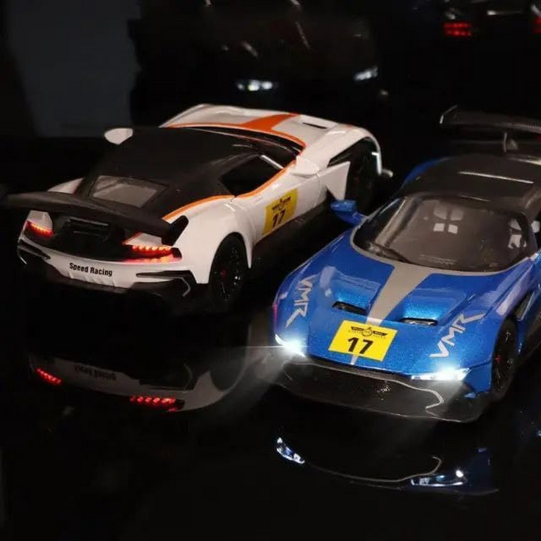 Nino's Aston Martin GT Die-Cast Car, 1:22 Scale, Pull Back with Lights & Music