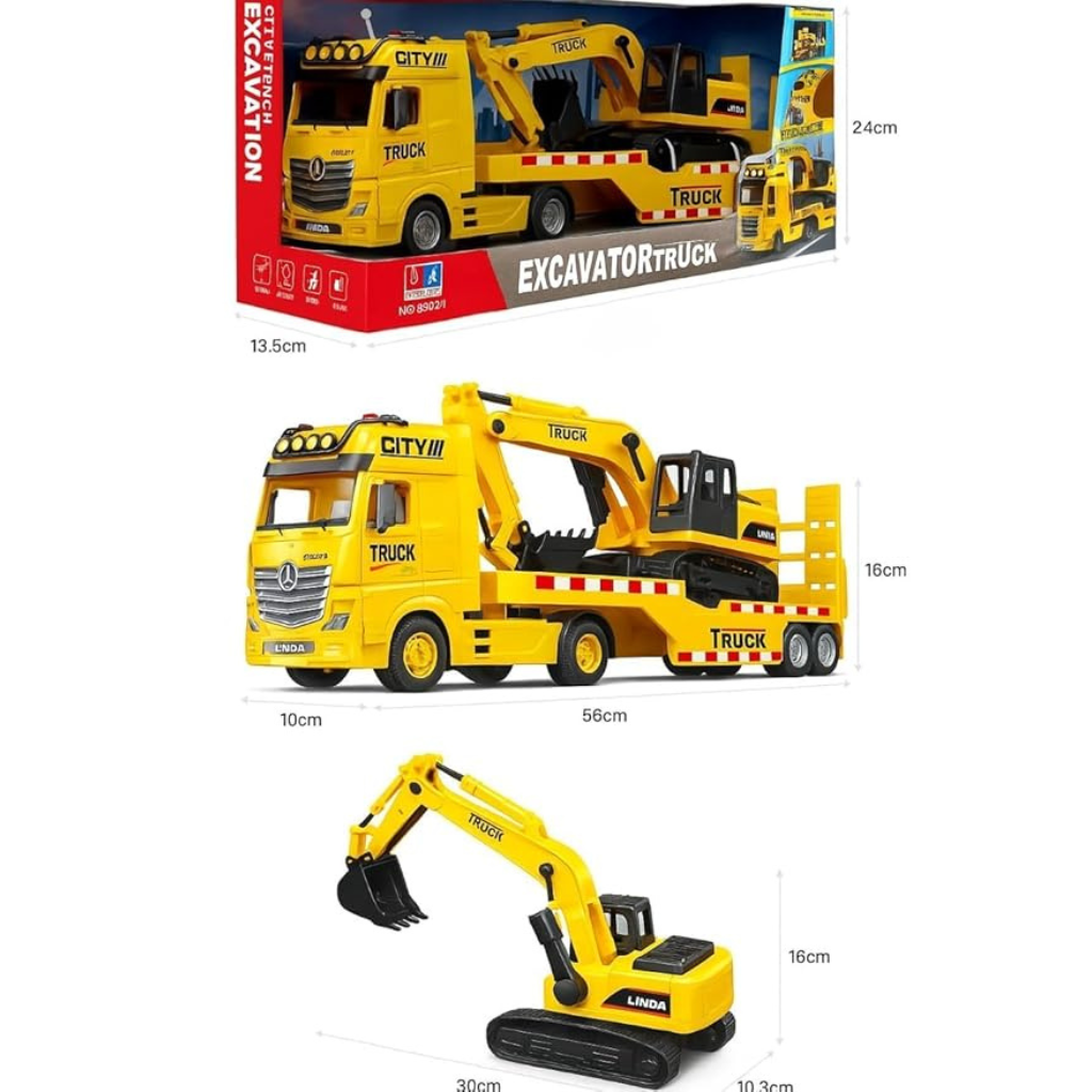 Nino's Big Excavator Truck Toy with Lights & Sound