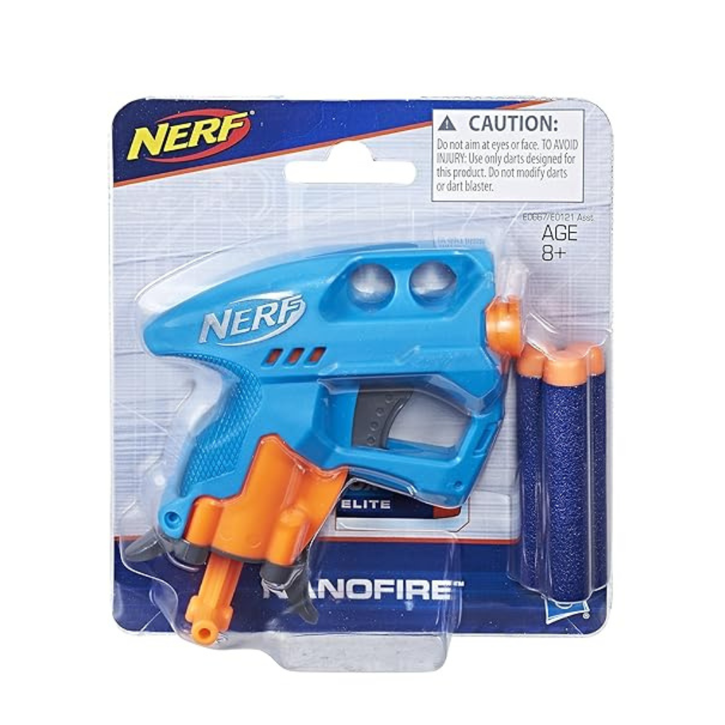 Nerf Nanofire Blaster, Blue Single-Shot Blaster With 3 Elite Darts