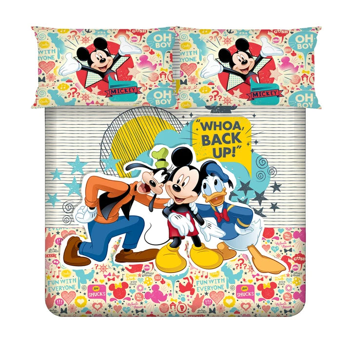 Disney Mickey Mouse Digital Printed 300TC Cotton Bedsheet