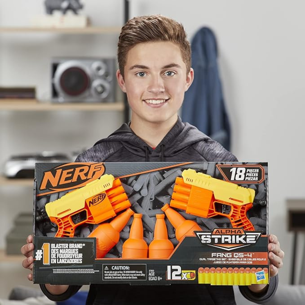 HASBRO NERF Strike Fang QS-4 Dual Targeting Set with 2 Blasters & 12 Darts