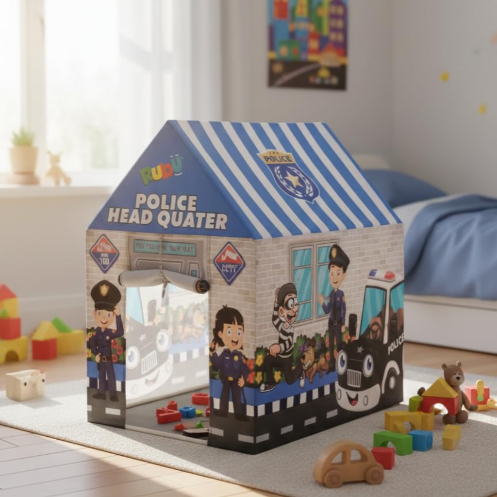 Ninos Police Adventure Kids Play Tent House for Boys & Girls