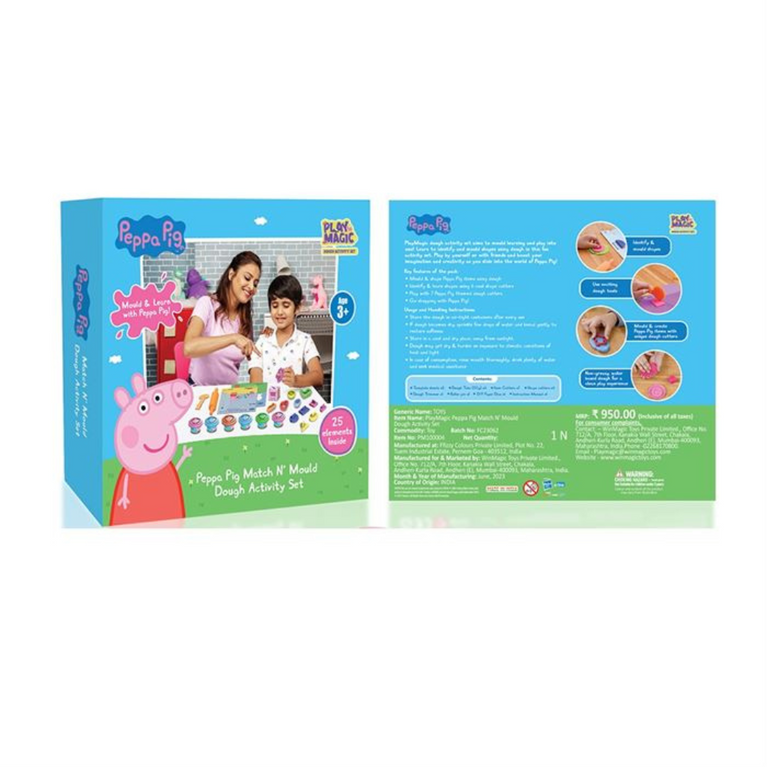PlayMagic- Peppa Pig Match N' Mould Dough Activity Set