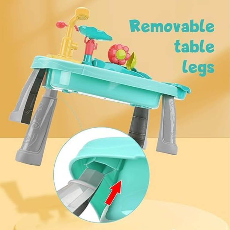 Kids Water Play Table Toy with Accessories Electric Water Flow Fun Learning Activity Toy for Toddlers