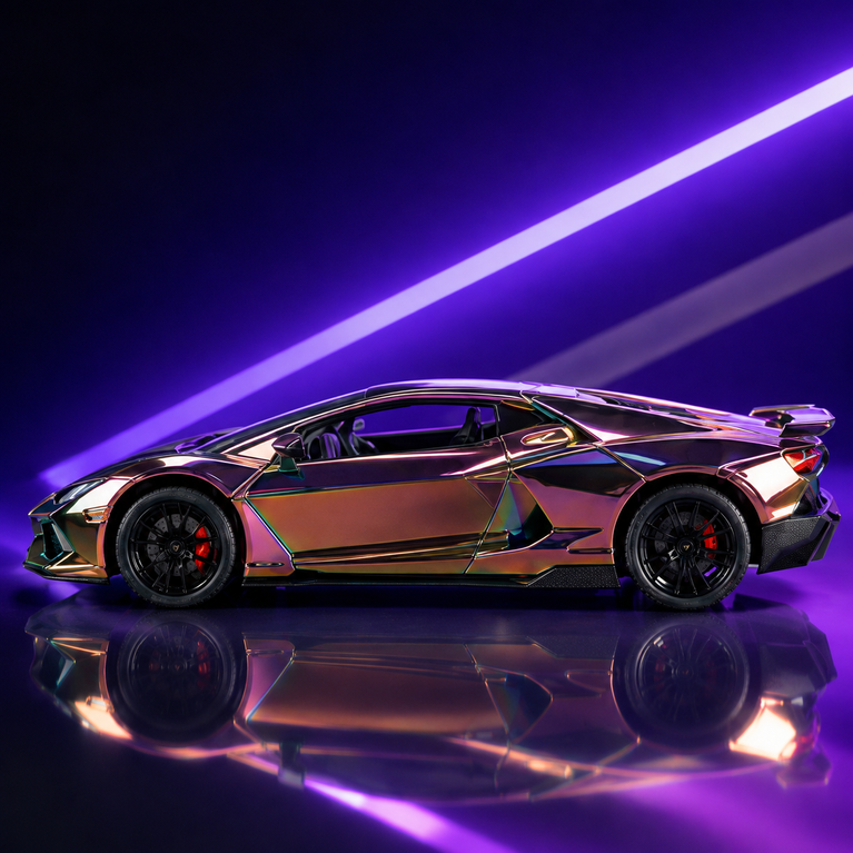 Premium Die-Cast Colour-Shifting Sports Car Toy with Openable Doors & Detailed Interior for Kids