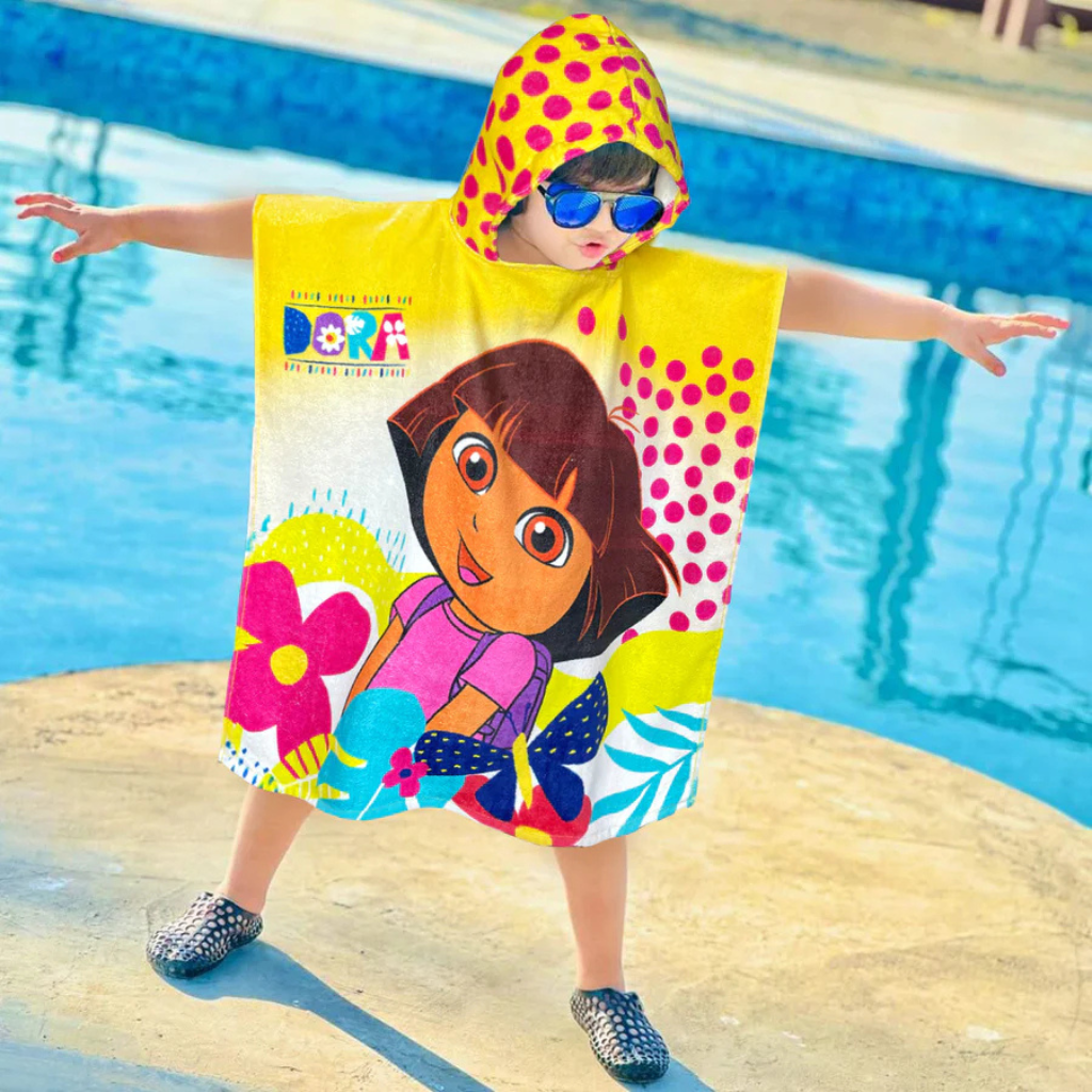 SASSOON Dora Kids Hooded Poncho in 400 GSM