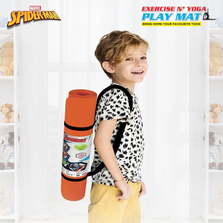SKOODLE  Kids Spider Man Superhero Printed Anti Slip Mat