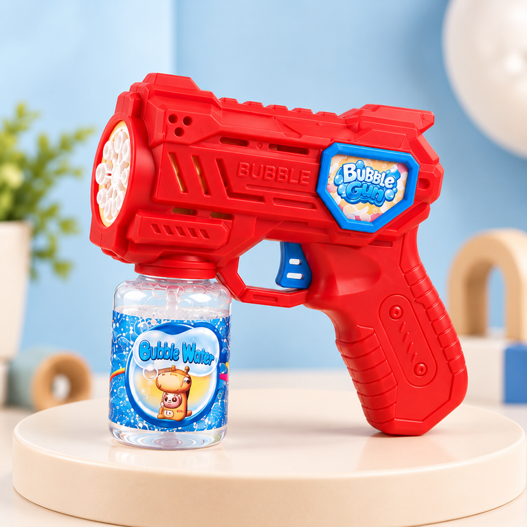 Bubble Gun Toy with Bubble Water | Battery-Operated Bubble Blaster