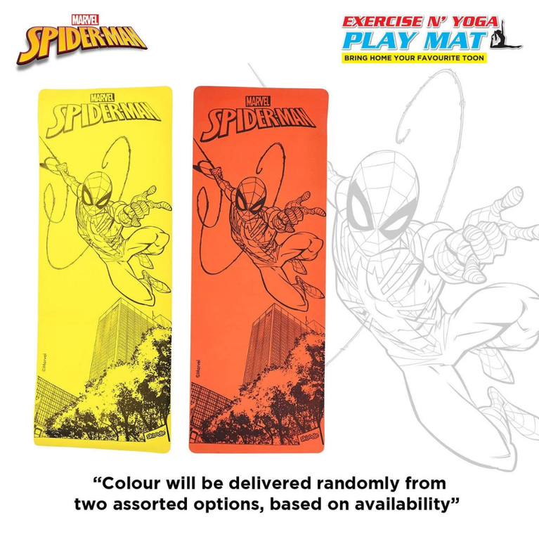 SKOODLE  Kids Spider Man Superhero Printed Anti Slip Mat